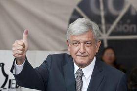 El candidato presidencial mexicano Andrés Manuel López Obrador