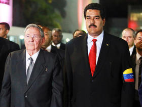 Raúl Castro y Nicolás Maduro