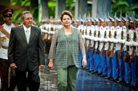 Raúl Castro y Dilma Rousseff