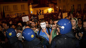Protesta en Portugal contra la austeridad, en esta foto de archivo