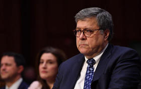 William Barr durante la audiencia pública para su confirmación en el Senado de Estados Unidos