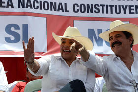 Xiomara Castro y Manuel Zelaya