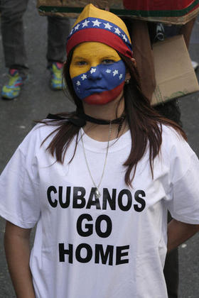 Manifestante venezolana