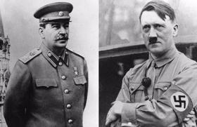 Stalin y Hitler en esta composición fotográfica
