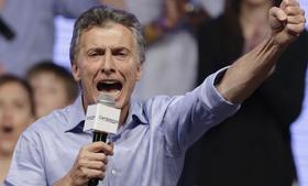 Mauricio Macri celebra su victoria en la segunda vuelta de las elecciones presidenciales de Argentina