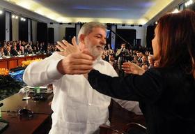 Luiz Inácio Lula da Silva y Cristina Fernández