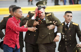 Foto tras el atentado en Caracas