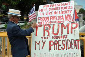 Cubano simpatizante de Trump