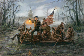 Trump y su equipo cruzando el pantano de Washington, Jon McNaughton