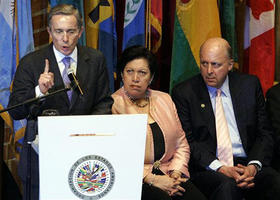 El presidente colombiano Álvaro Uribe