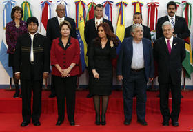 Los presidentes de Unasur reunidos en Lima para tratar sobre la situación de Venezuela