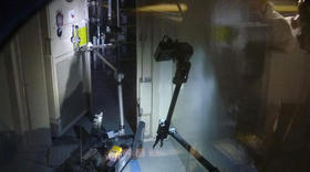 Fotografía cedida por Tokyo Electric Power Company (TEPCO) que muestra un robot de fabricación estadounidense en el interior de la edificación de un reactor en la planta nuclear de Fukushima Daiichi, Japón, el 17 de abril