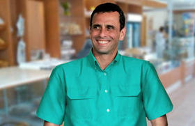 El candidato opositor venezolano Henrique Capriles
