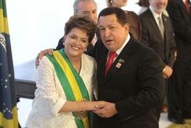 Chávez y Rousseff en Brasilia