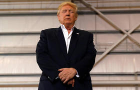 El presidente de EEUU, Donald Trump, el 18 de febrero en Melbourne (Florida)