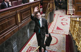 Mariano Rajoy, el día de la moción de censura del PSOE