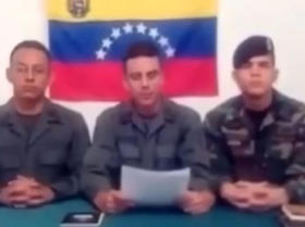 Tres militares venezolanos que desertaron del régimen de Maduro y están en Colombia