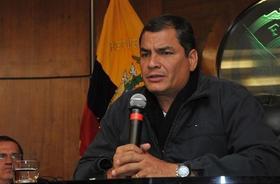 El presidente de Ecuador, Rafael Correa