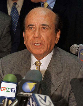 El ex mandatario venezolano Carlos Andrés Pérez