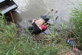 Foto de padre e hija, inmigrantes ahogados
