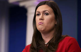 La portavoz de la Casa Blanca Sarah Sanders