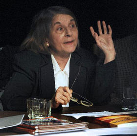La doctora Hilda Molina durante la presentación de su libro en Montevideo. La doctora Hilda Molina durante la presentación de su libro en Montevideo