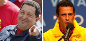 Hugo Chávez y Henrrique Capriles