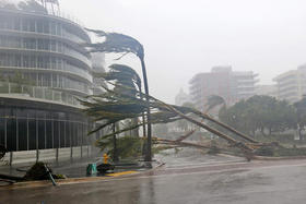 Huracán Irma en Miami Beach