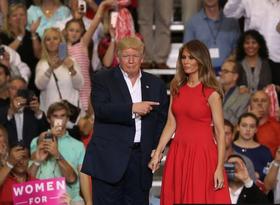 El presidente Donald Trump y la primera dama, Melania