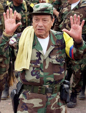 Manuel Marulanda, alias 'Tirofijo'.