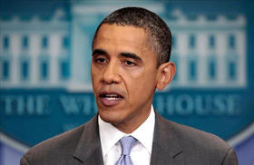 El presidente de Estados Unidos Barack Obama ofrece una conferencia de prensa en la Casa Blanca, el 31 de julio en Washington