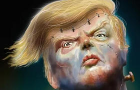 La figura del republicano Donald Trump ha sido comparada a la del «monstruo de Frankenstein». La figura del republicano Donald Trump ha sido comparada a la del «monstruo de Frankenstein»