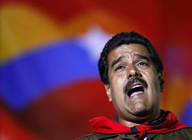 Nicolás Maduro durante la campaña electoral de 2013