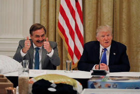 Mike Lindell y Donald Trump