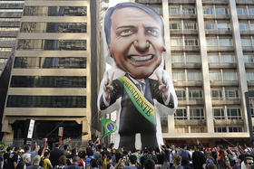 Simpatizantes de Jair Bolsonaro en Brasil