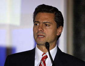 Enrique Peña Nieto, candidato del Partido Revolucionario Institucional (PRI)