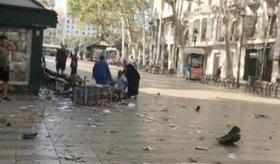 Las Ramblas, instantes después del atentado