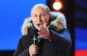 Vladimir Putin celebra su victoria