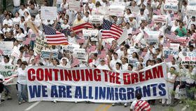 Manifestación a favor de los inmigrantes en Estados Unidos