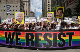 Protesta contra el presidente Donald Trump