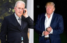 Robert Mercer y Donald Trump en esta composición fotográfica