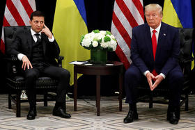 Trump y el presIdente ucraniano Volodímir Zelenski