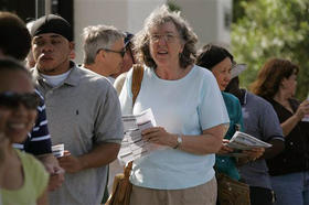 Voto anticipado en Florida. (AP)