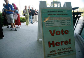 Ciudadanos del estado de Florida ejercen el voto anticipado. (AP)