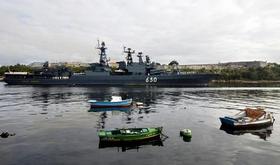 El destructor Almirante Chabanenko, 19 de diciembre de 2008. (AFP)