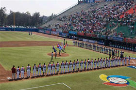 Debut de los equipos Cuba y Sudáfrica en México DF, 8 de marzo de 2009. 