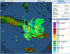 Ike castiga la Isla