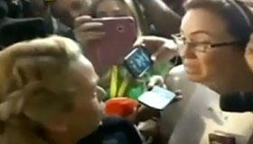 Encuentro entre Lilian Tintori y víctimas de la Guarimba