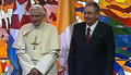 Raúl Castro y Benedicto XVI durante su encuentro en el Palacio de la Revolución