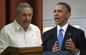 Los mandatarios Raúl Castro y Barack Obama hablaron en televisión a la misma hora el miércoles 17 de diciembre de 2014, para anunciar el inicio del proceso de deshielo